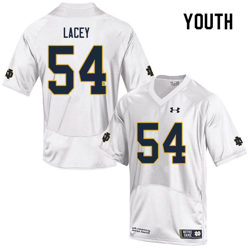 Youth #54 Jacob Lacey Notre Dame Fighting Irish College Football Jerseys Sale-White - Click Image to Close